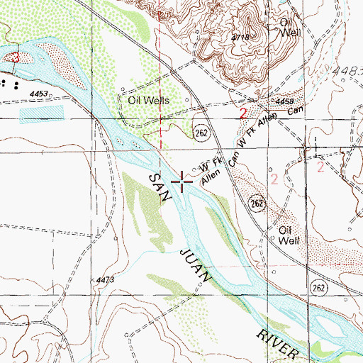 Topographic Map of West Fork Allen Canyon, UT