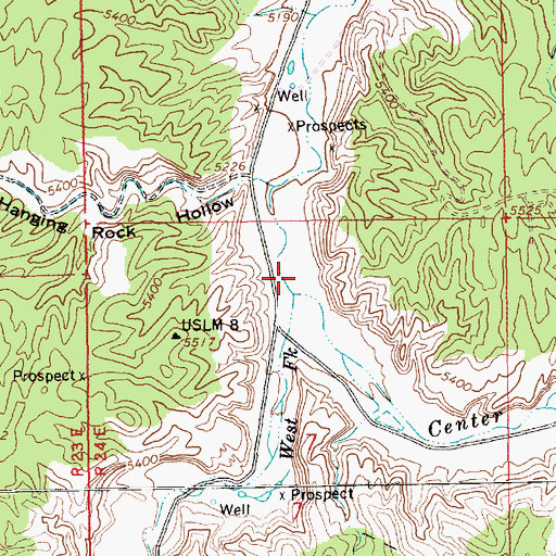 Topographic Map of West Fork Asphalt Wash, UT