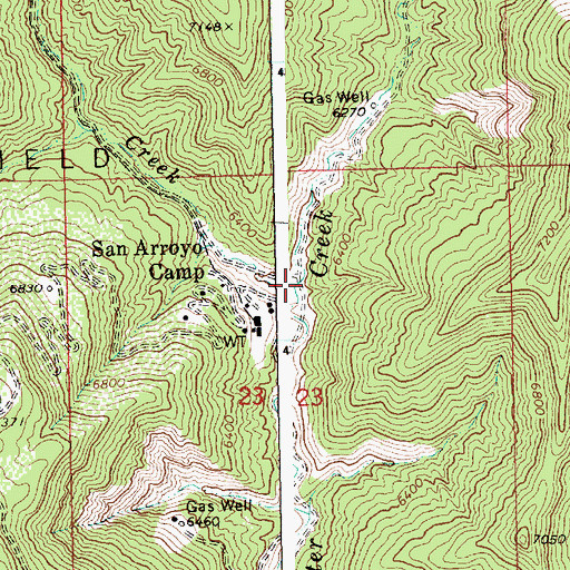 Topographic Map of West Fork Bitter Creek, UT