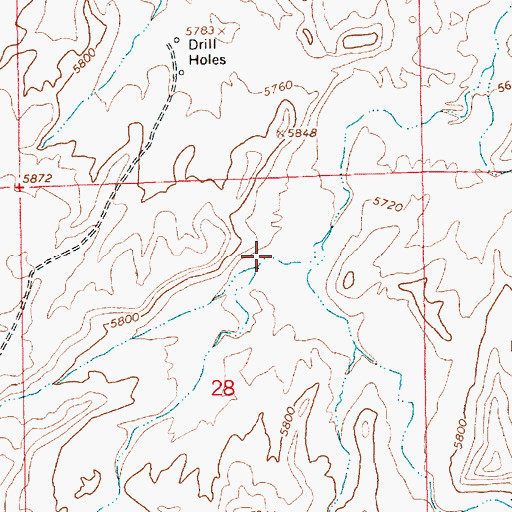 Topographic Map of West Fork Cottonwood Wash, UT