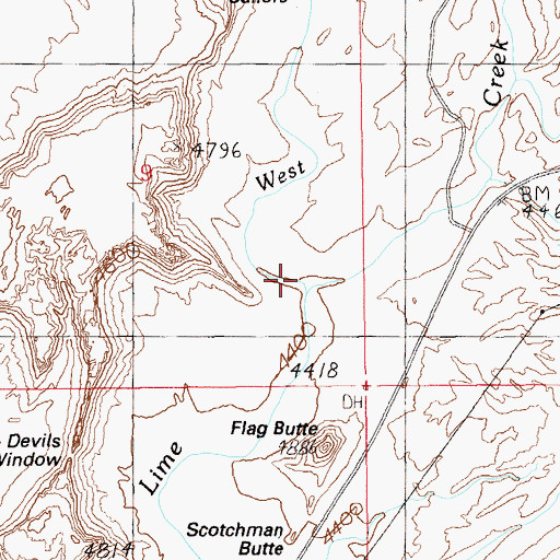 Topographic Map of West Fork Lime Creek, UT