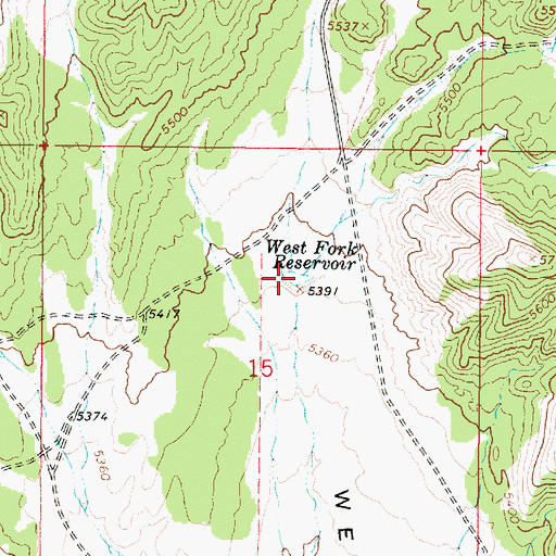Topographic Map of West Fork Reservoir, UT