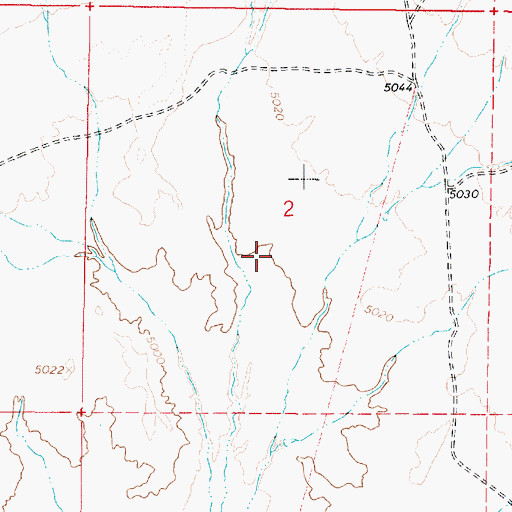 Topographic Map of West Fork Sage Valley, UT