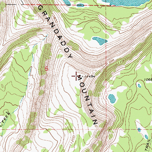 Topographic Map of West Grandaddy Mountain, UT
