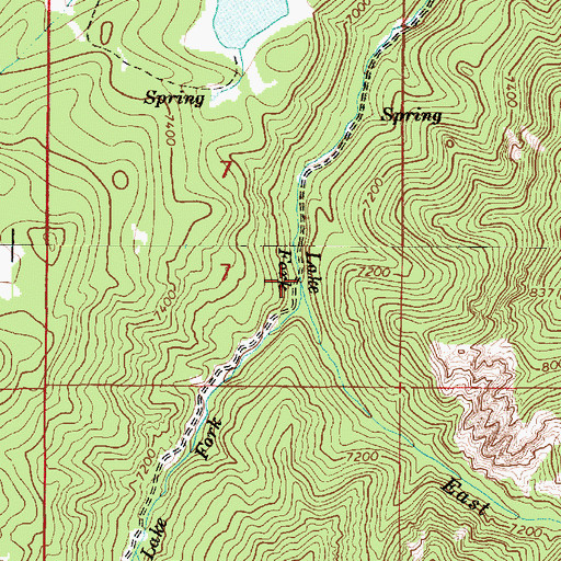 Topographic Map of West Lake Fork, UT