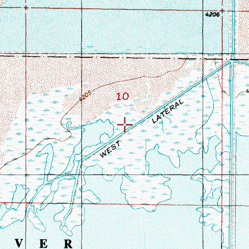 Topographic Map of West Lateral, UT