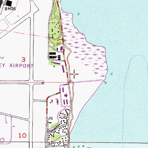 Topographic Map of Gulf Pines Golf Course, AL