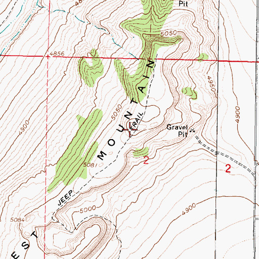 Topographic Map of West Mountain, UT