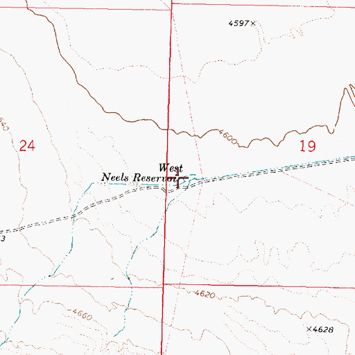 Topographic Map of West Neels Reservoir, UT