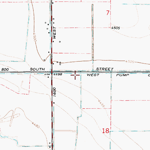 Topographic Map of West Pump Canal, UT