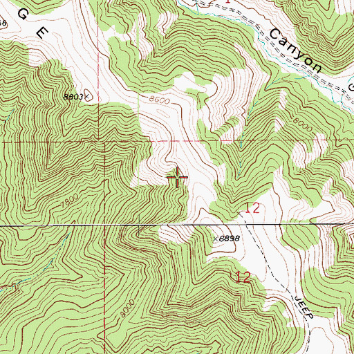 Topographic Map of West Ridge, UT