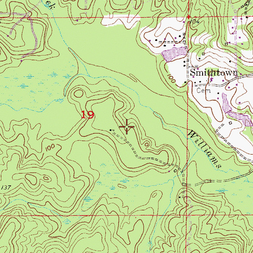Topographic Map of Haas Lake, AL