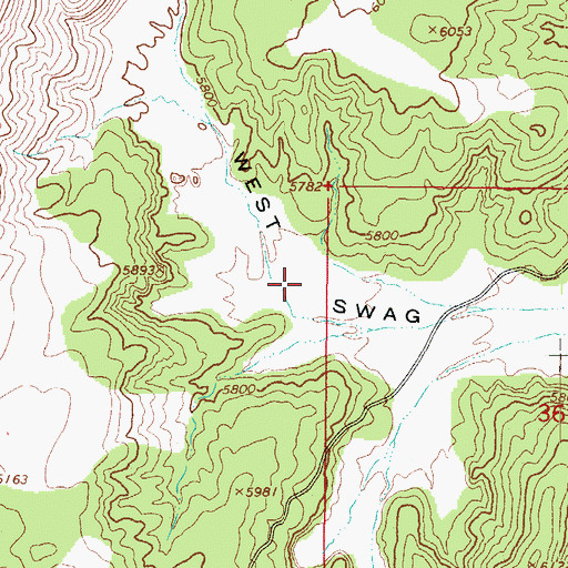 Topographic Map of West Swag, UT