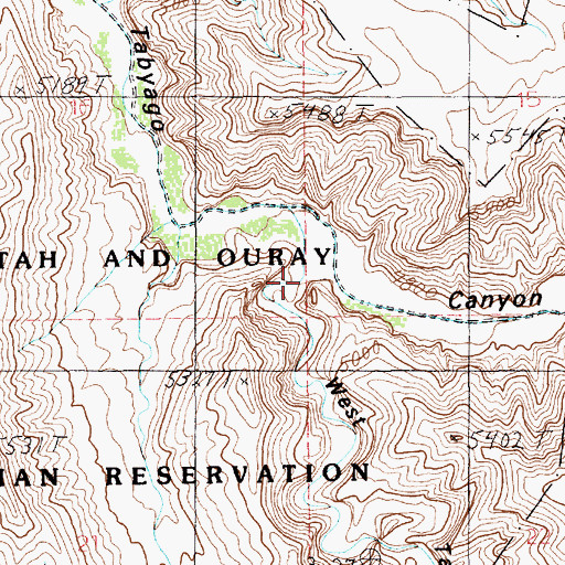 Topographic Map of West Tabyago Canyon, UT