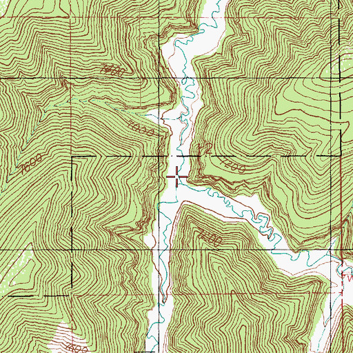 Topographic Map of West Willow Creek, UT
