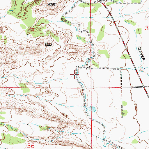 Topographic Map of Western Ditch, UT