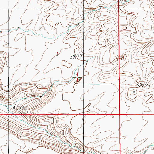 Topographic Map of Wetherill Trail, UT