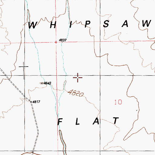 Topographic Map of Whipsaw Flat, UT