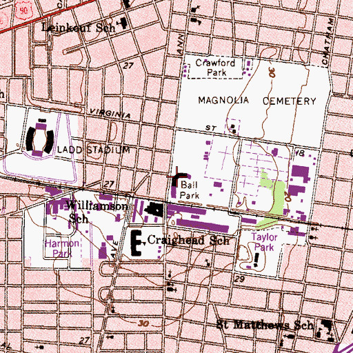 Topographic Map of Hartwell Field, AL
