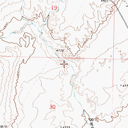 Topographic Map of Whirlwind Valley, UT