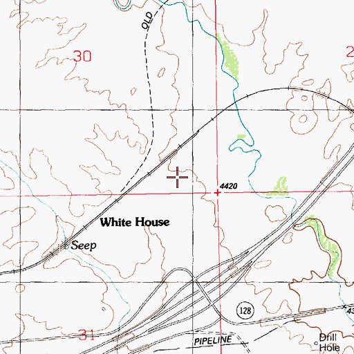 Topographic Map of White House, UT