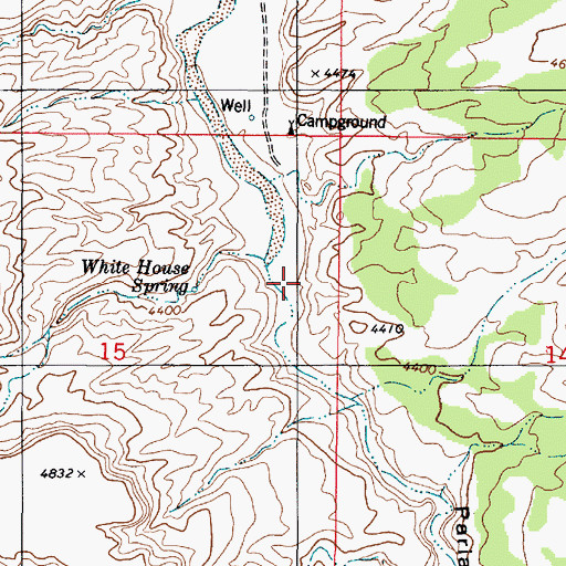 Topographic Map of White House, UT