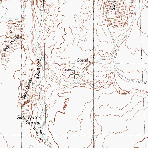 Topographic Map of White Mesa Valley, UT