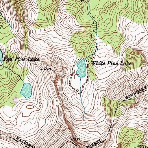 Topographic Map of White Pine Lake, UT