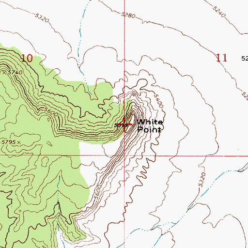 Topographic Map of White Point, UT