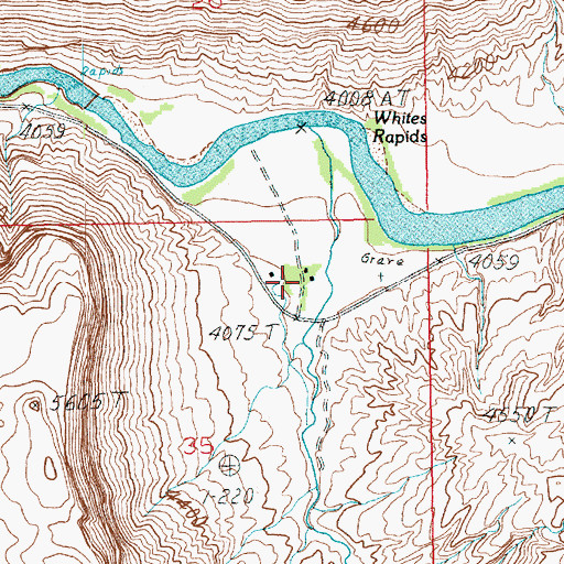 Topographic Map of White Ranch, UT