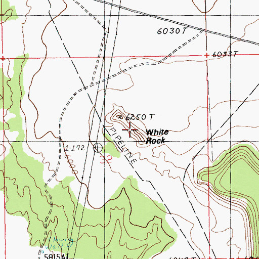 Topographic Map of White Rock, UT