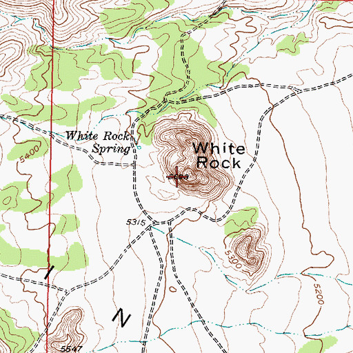 Topographic Map of White Rock, UT