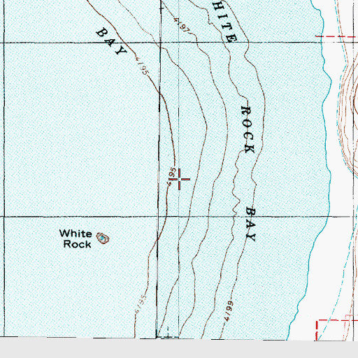 Topographic Map of White Rock Bay, UT