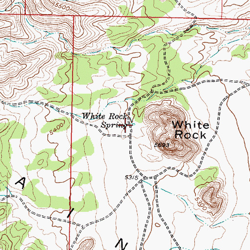 Topographic Map of White Rock Spring, UT