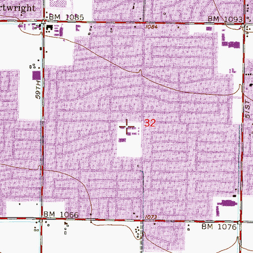 Topographic Map of Charles W Harris Elementary School, AZ