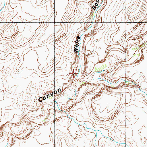Topographic Map of White Roost Canyon, UT