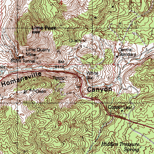 Topographic Map of White Star, UT
