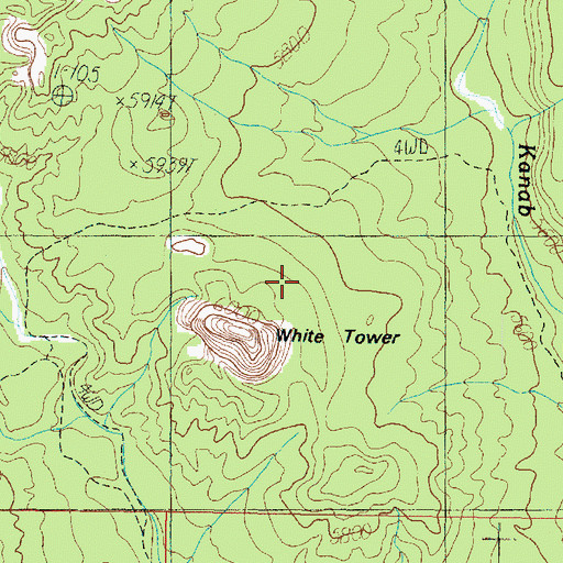 Topographic Map of White Tower, UT