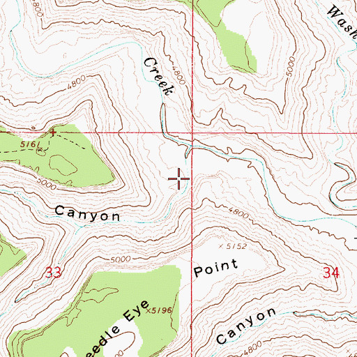 Topographic Map of Whities Canyon, UT