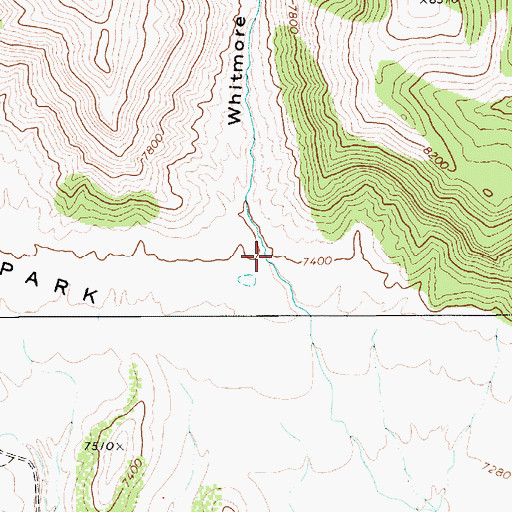 Topographic Map of Whitmore Canyon, UT