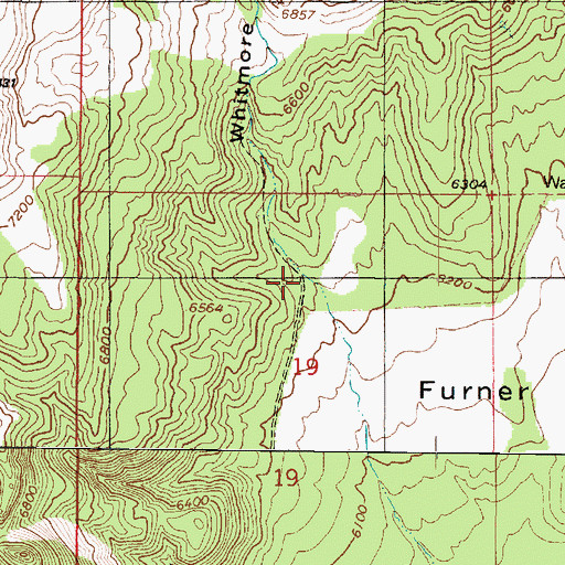 Topographic Map of Whitmore Canyon, UT