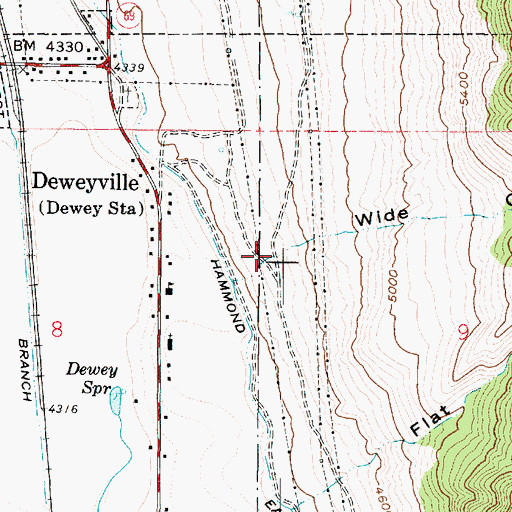 Topographic Map of Wide Canyon, UT