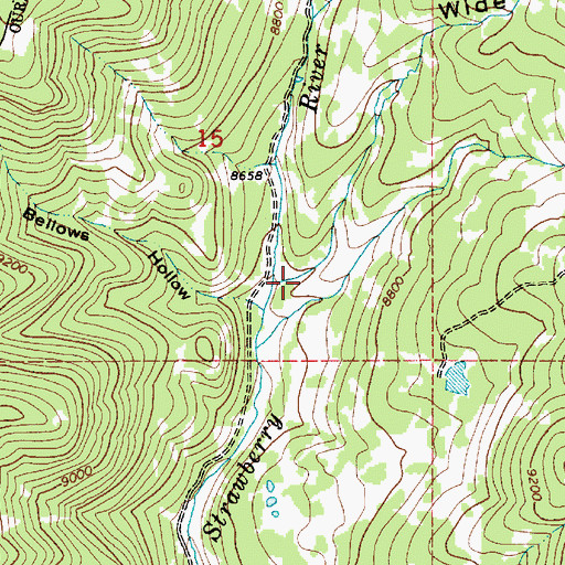 Topographic Map of Wide Hollow, UT