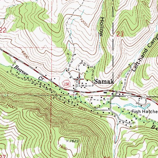 Topographic Map of Wide Hollow, UT