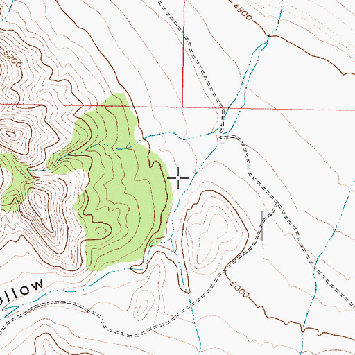 Topographic Map of Wide Hollow, UT