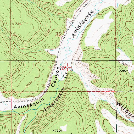 Topographic Map of Wilbur Canyon, UT