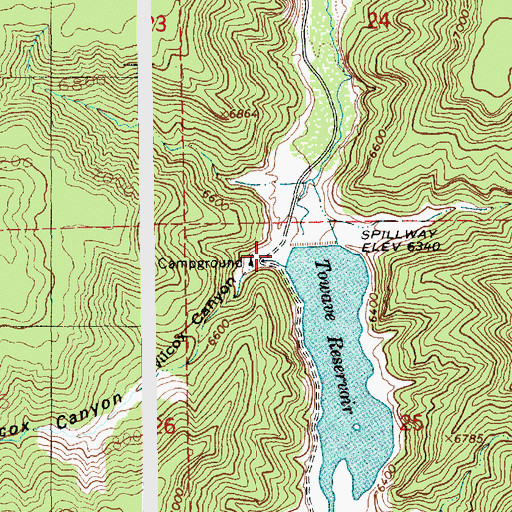 Topographic Map of Wilcox Canyon, UT