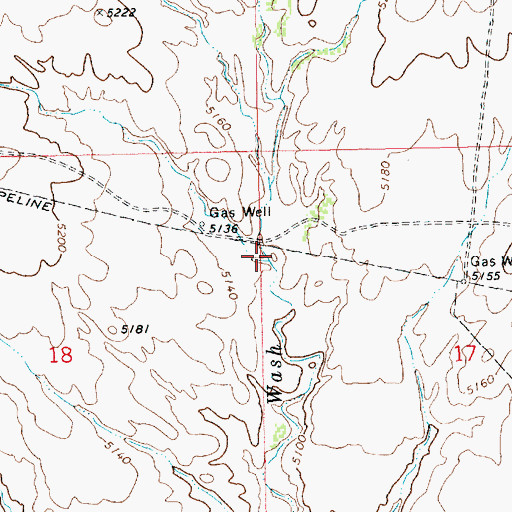 Topographic Map of Wild Cow Wash, UT