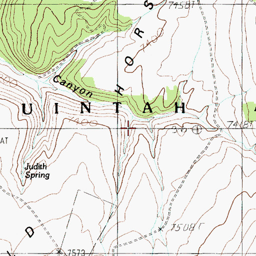 Topographic Map of Wild Horse Basin, UT