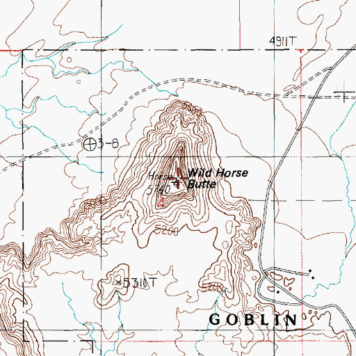 Topographic Map of Wild Horse Butte, UT